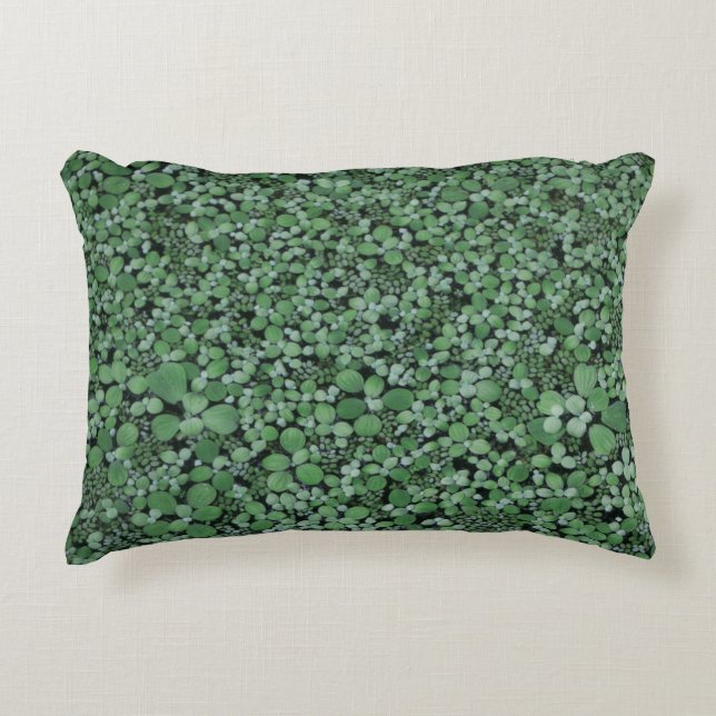 Green leafed plant accent pillow (Front)