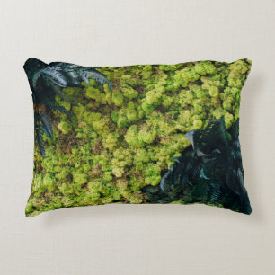 Green leafed plants accent pillow