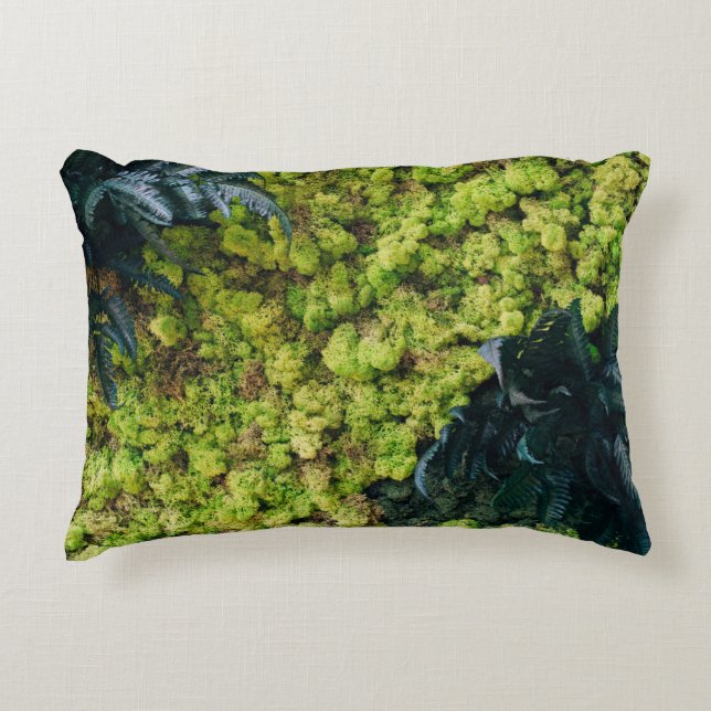 Green leafed plants accent pillow (Front)