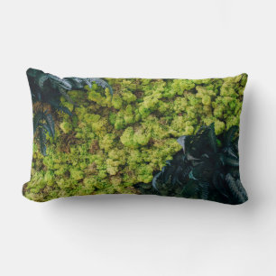 Green leafed plants lumbar pillow