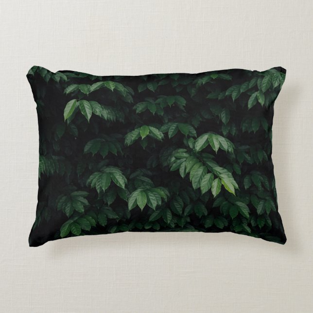 GREEN-LEAFED TREE ACCENT PILLOW (Front)