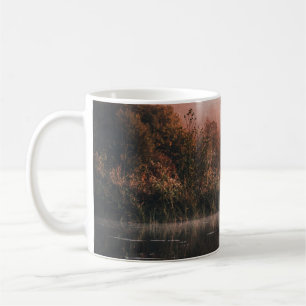 GREEN LEAFED TREES AND BODY OF WATER COFFEE MUG