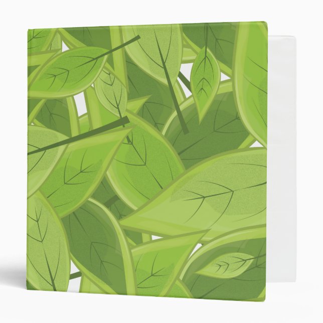 Green Leafs Pattern Binder (Front/Inside)