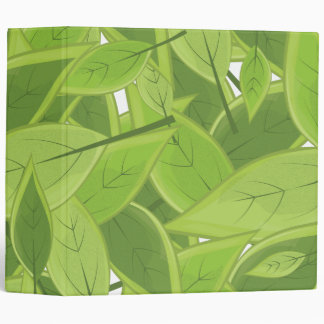 Green Leafs Pattern Binder