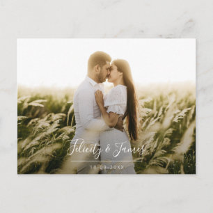 Green Leafy Floral Wedding RSVP Postcard