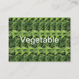 Green Leafy Vegetable Pattern Business Card