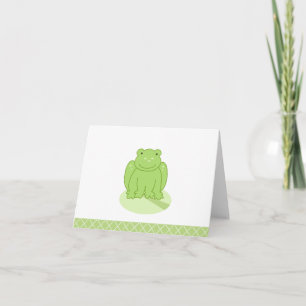 Green Leap Frog Customized Note Card