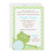 Green Leap Frog Shower Invitation 2 sided invite