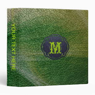 Green Leather Look Binder