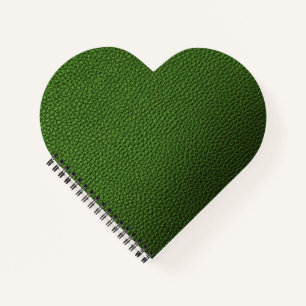 Green leather notebook