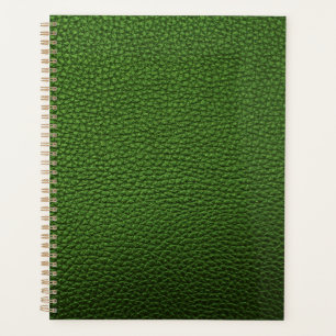 Green leather planner