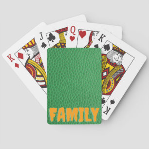 Green Leather Playing Cards