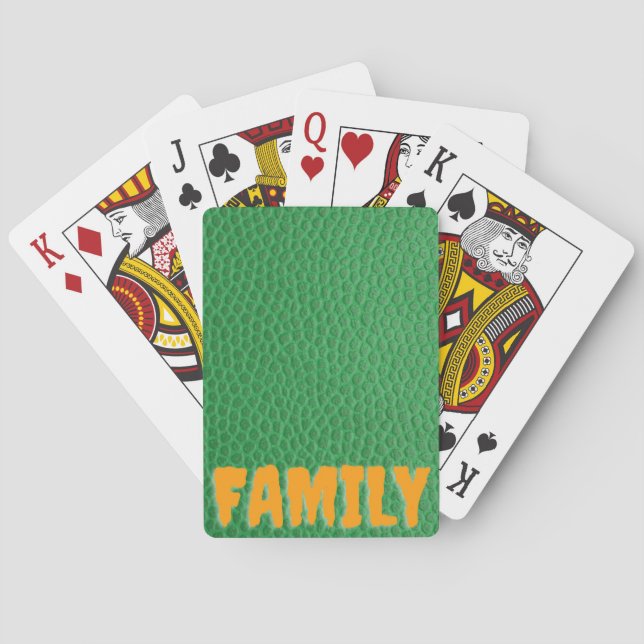 Green Leather  Playing Cards (Back)
