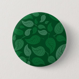 Green leaves 2 inch round button