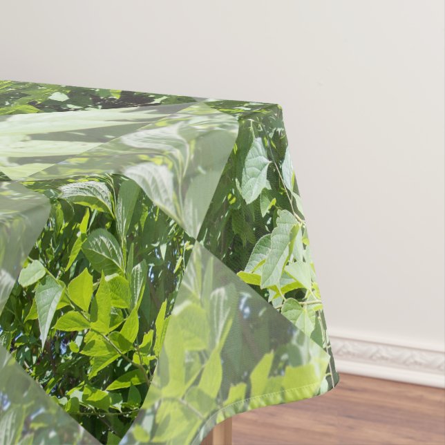 Green Leaves And Ferns Diamond Cut Design, Tablecloth (In Situ)