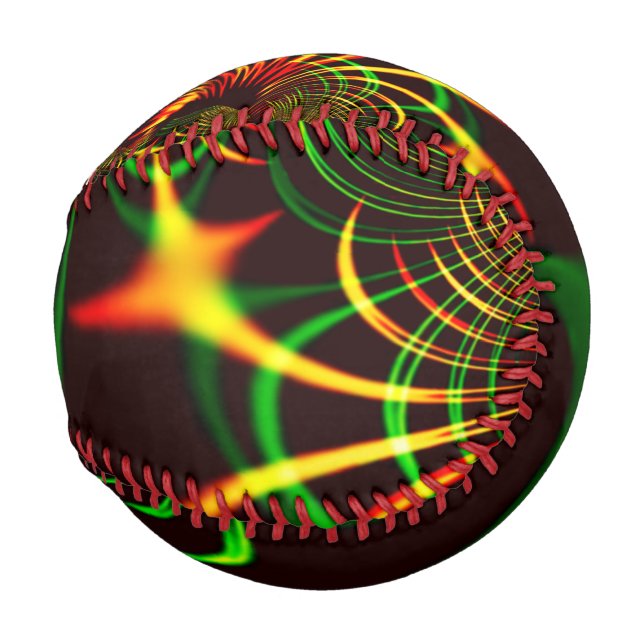Green leaves and yellow fire-coloured curves baseball (Back Left)