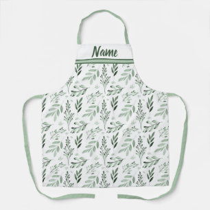 Green leaves apron