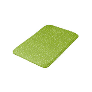 Green leaves bath mat