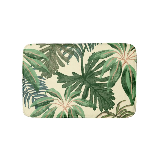 Green leaves bath mat (Front)