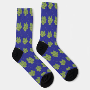 Green Leaves Blue Socks