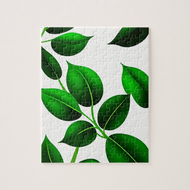 Green Leaves Botanical Jigsaw Puzzle (Vertical)