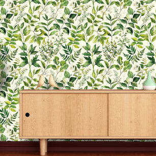 Green leaves botanical wallpaper