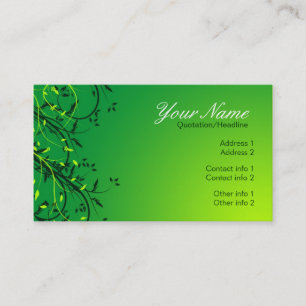 Green Leaves Business Card