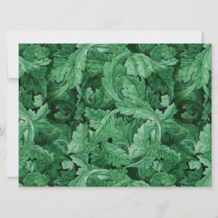 Green Leaves (by William Morris) Card