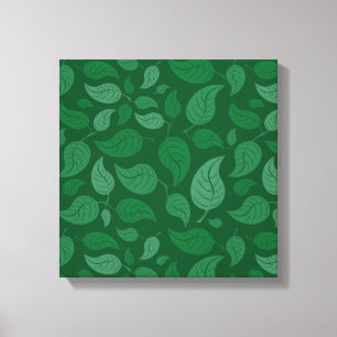 Green leaves canvas print