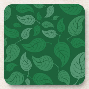 Green leaves coaster