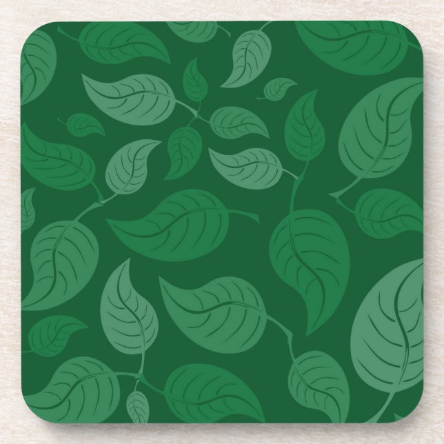 Green leaves coaster (Front)