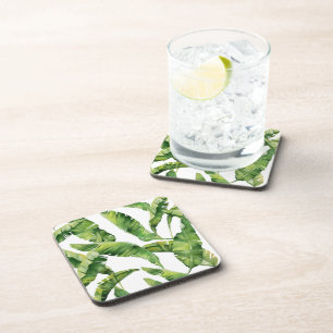 Green leaves coaster