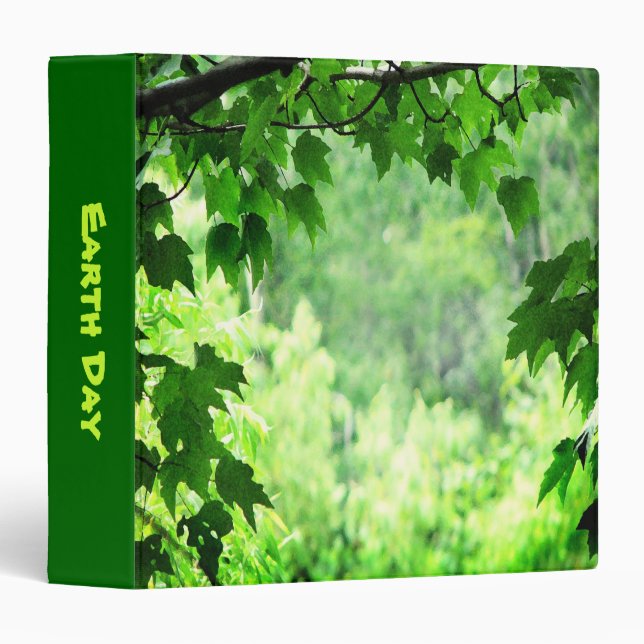 Green Leaves Earth Day Binder (Front/Spine)
