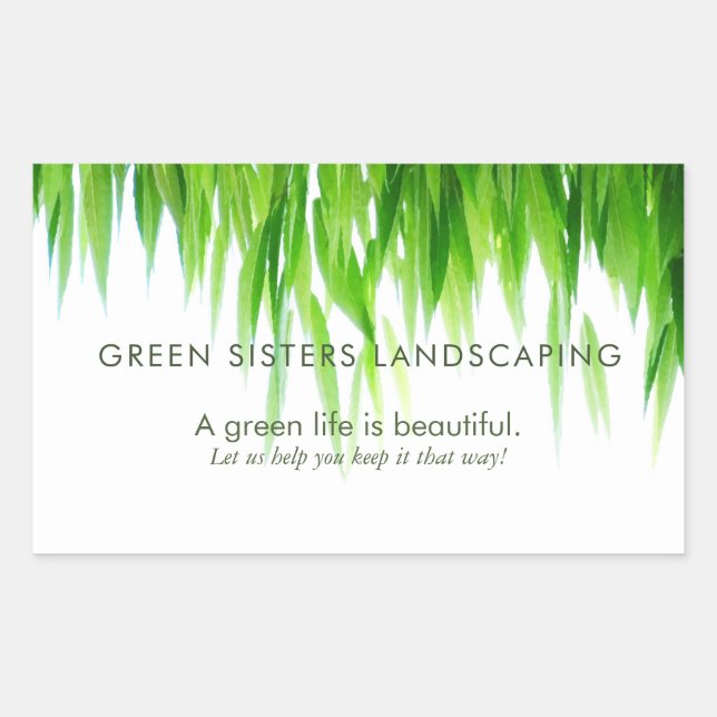 Green Leaves Earth Friendly Design Sticker (Front)