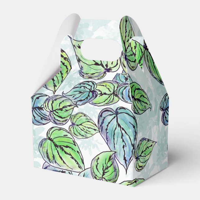 Green Leaves  Favour Box (Front Side)