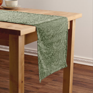 Green Leaves Floral Vintage Abstract Background Medium Table Runner