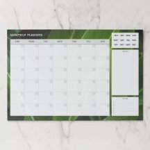 Green leaves (for him) Undated Monthly Planner