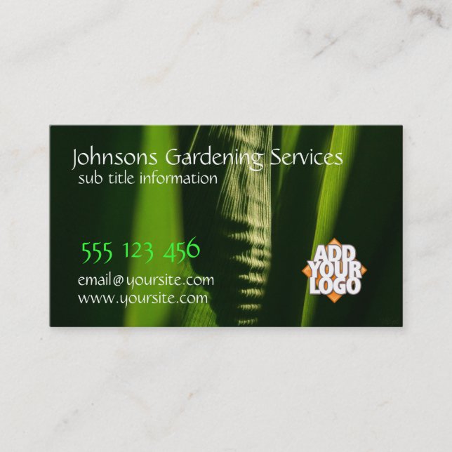 Green Leaves Garden Services Business Card (Front)