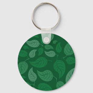 Green leaves keychain