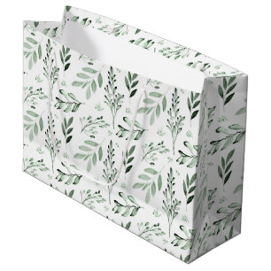 Green leaves  large gift bag