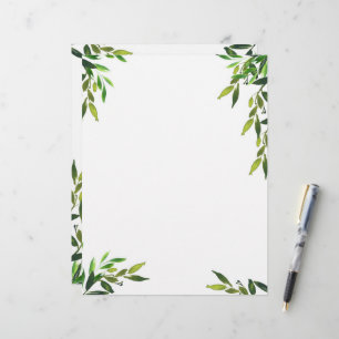 Green Leaves Letterhead