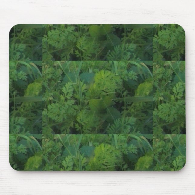 Green Leaves Mouse Pad (Front)