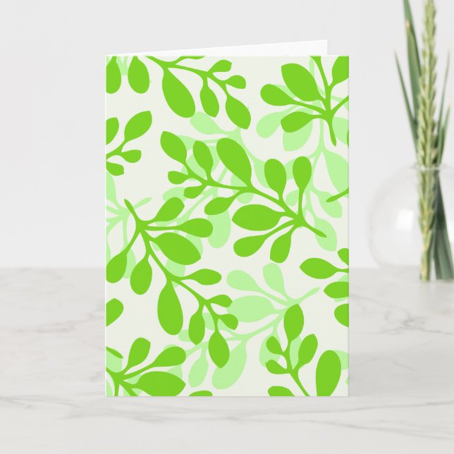 Green Leaves Nature Card (Front)