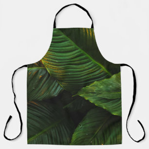 GREEN LEAVES ON FOCUS PHOTOGRAPHY APRON