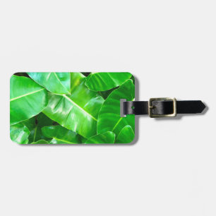 Green leaves Palm Leaf tropical foliage jungle  Luggage Tag