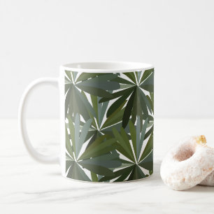 Green Leaves Pattern Coffee Mug