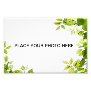 Green leaves photo print