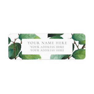 "GREEN LEAVES" RETURN ADDRESS LABEL