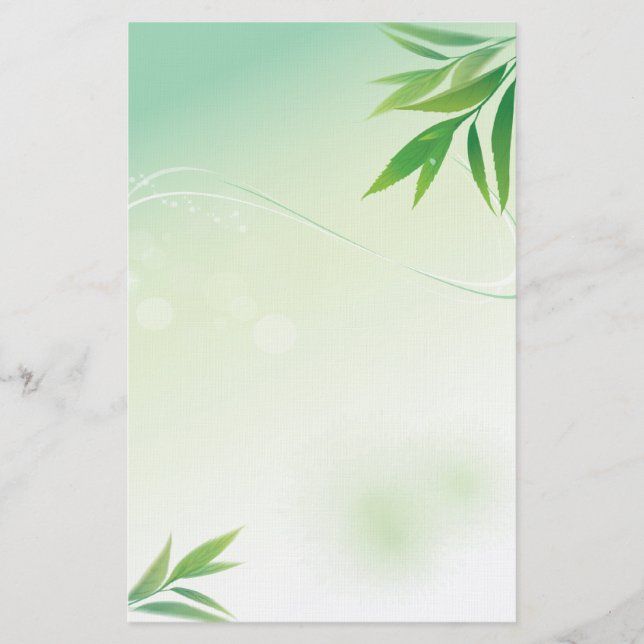 Green Leaves Stationary Stationery (Front)