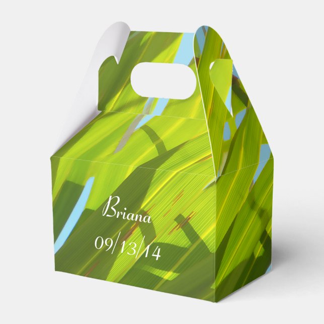 Green Leaves, Sunlight and Blue Sky Favor Box (Front Side)